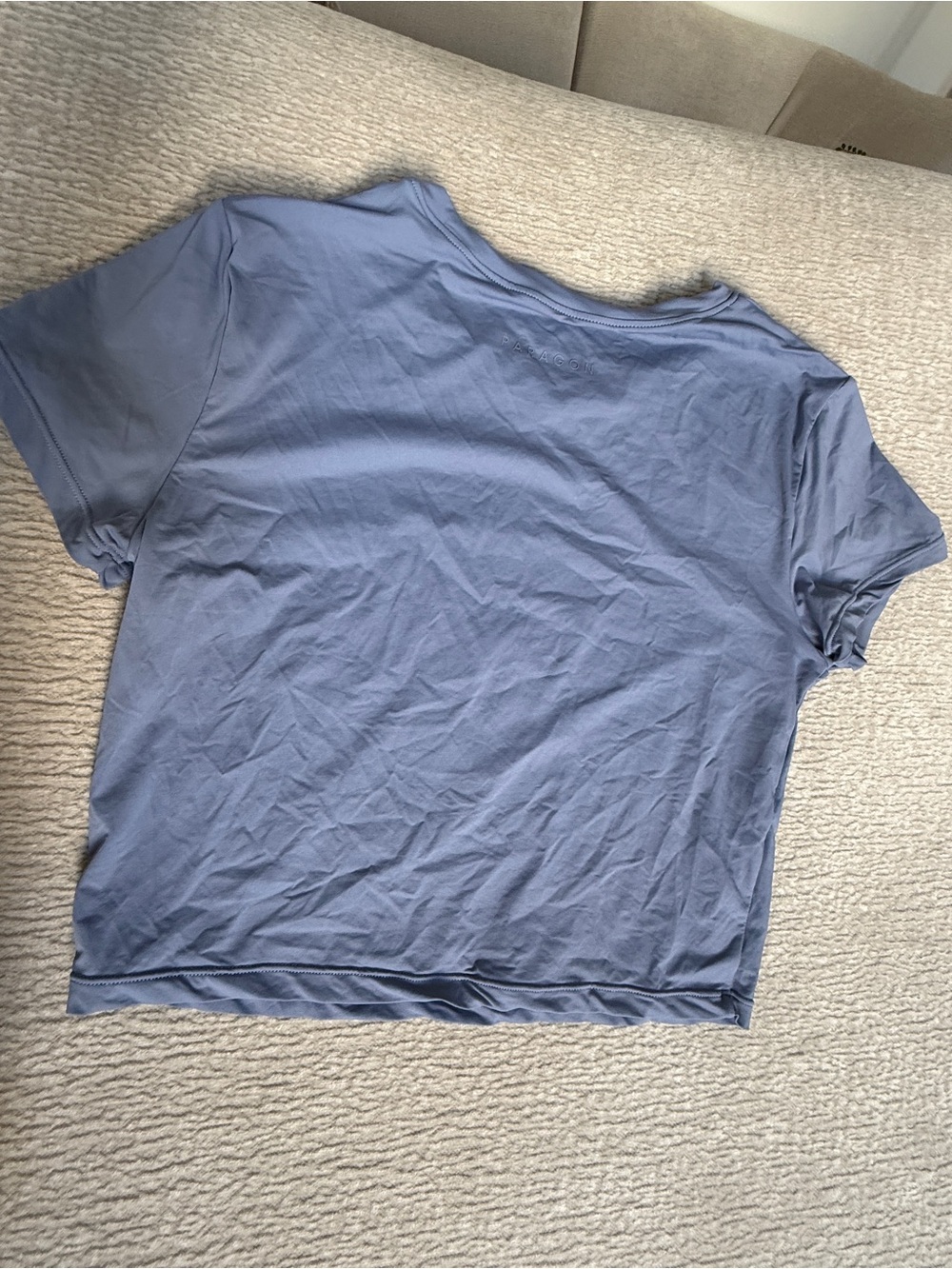 PARAGON LiteSpeed Short Sleeve Crop Top in Blue Bird size S - Picture 3 of 4